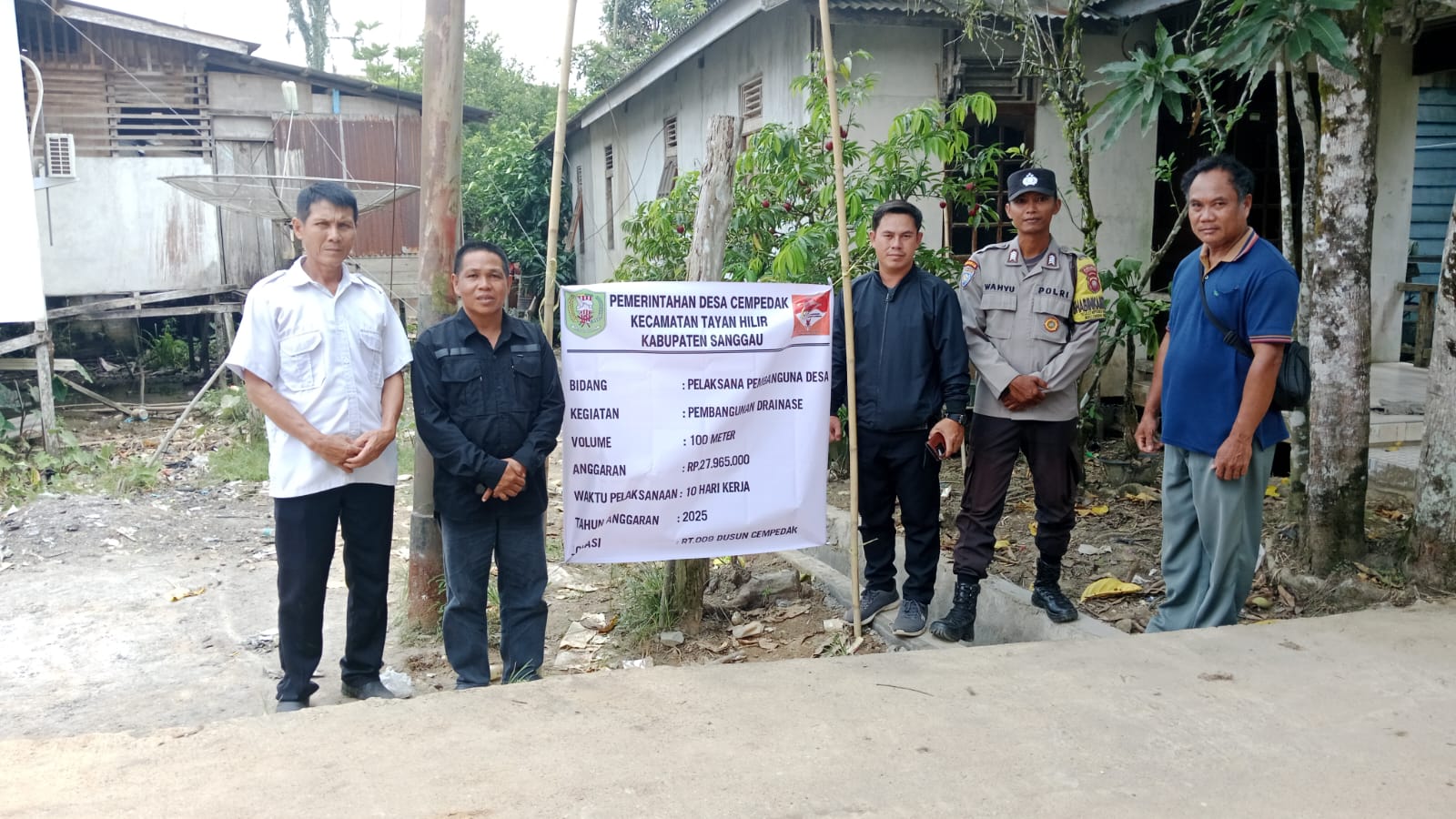 Drainase Dusun Cempedak RT 009 desa Cempedak 2