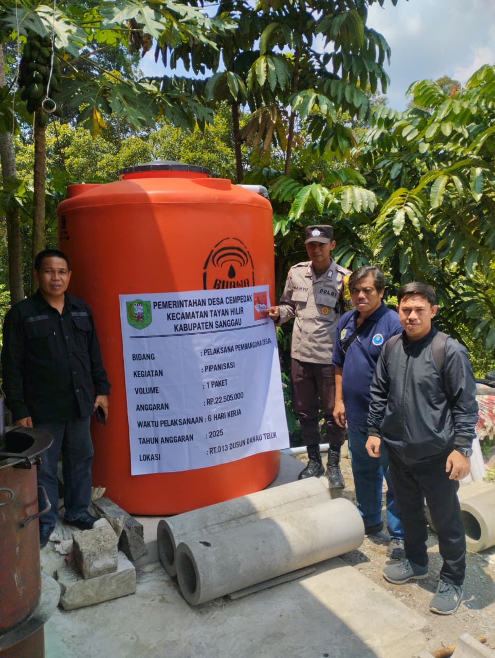 Tong air danau teluk desa cempedak 2